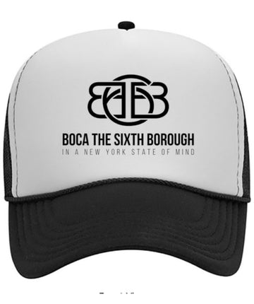 Boca The Sixth Borough Trucker Hat (White Foam Black Mesh)