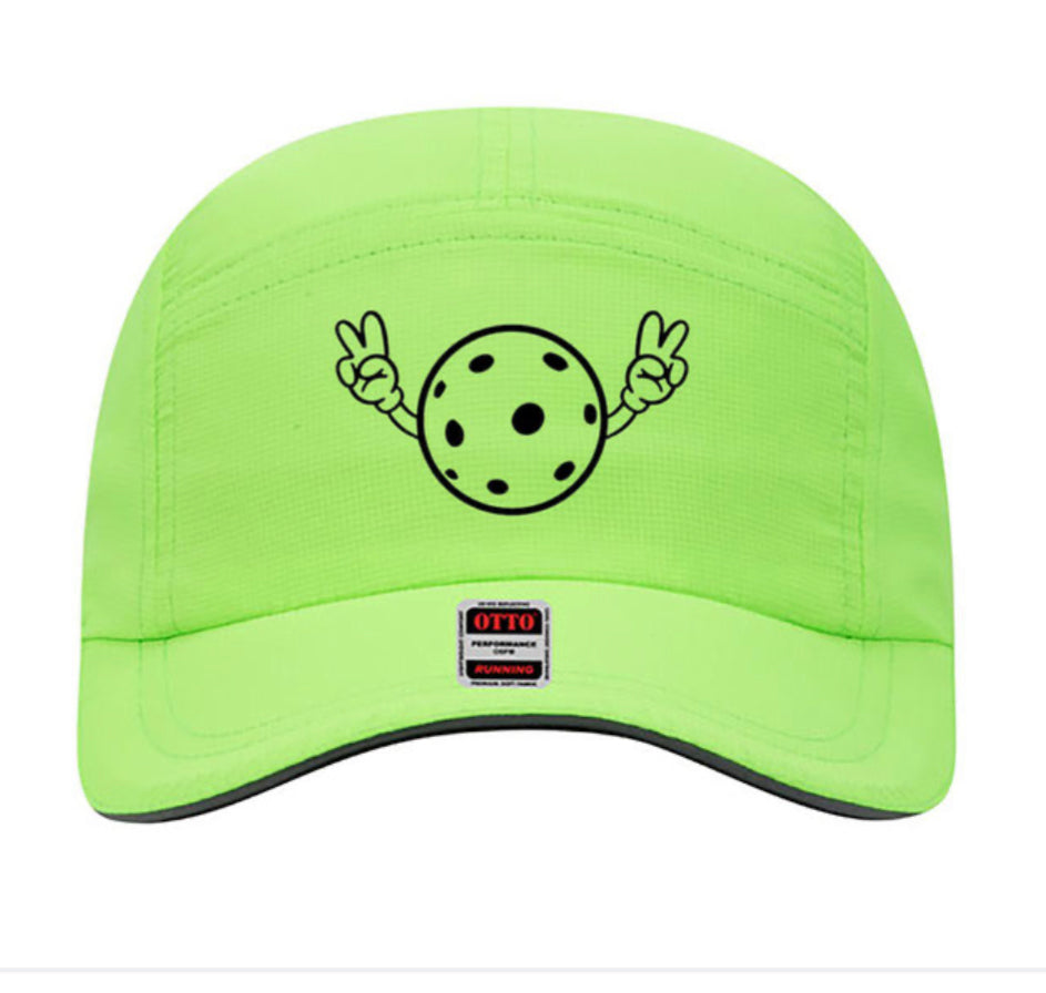 Pickleball performance cap with  Peace Sign (Fluorescent Color)